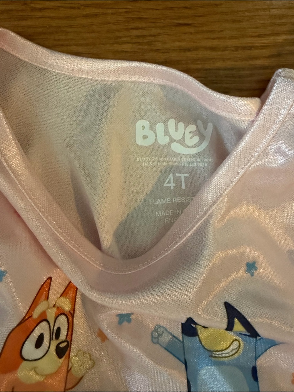 Bluey Pink Tulle Ruffle Nightgown, 4T, NWT - Picture 2 of 2